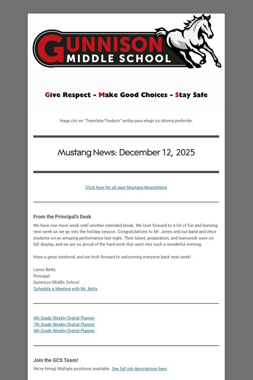 Mustang News - December 12, 2025