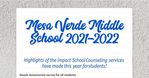 Mesa Verde Middle School 2021-2022