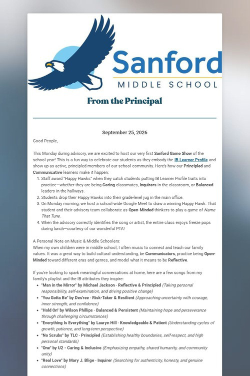 Sanford Family Newsletter Logo