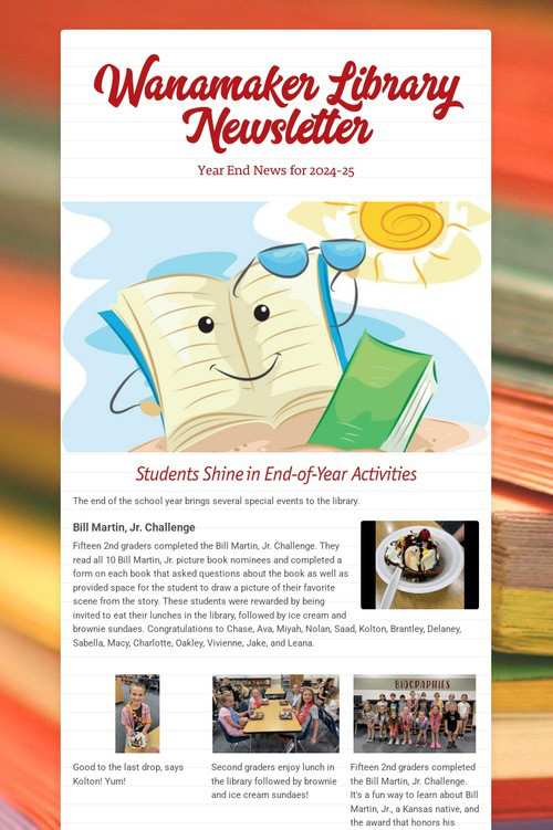 Wanamaker Library Newsletter