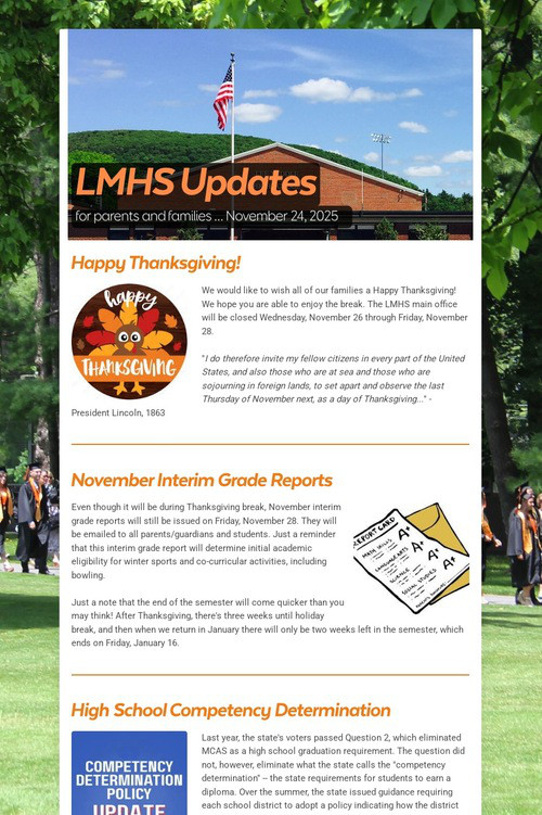 LMHS Updates
