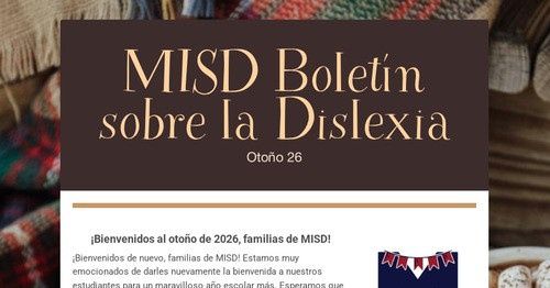 MISD Boletín sobre la Dislexia