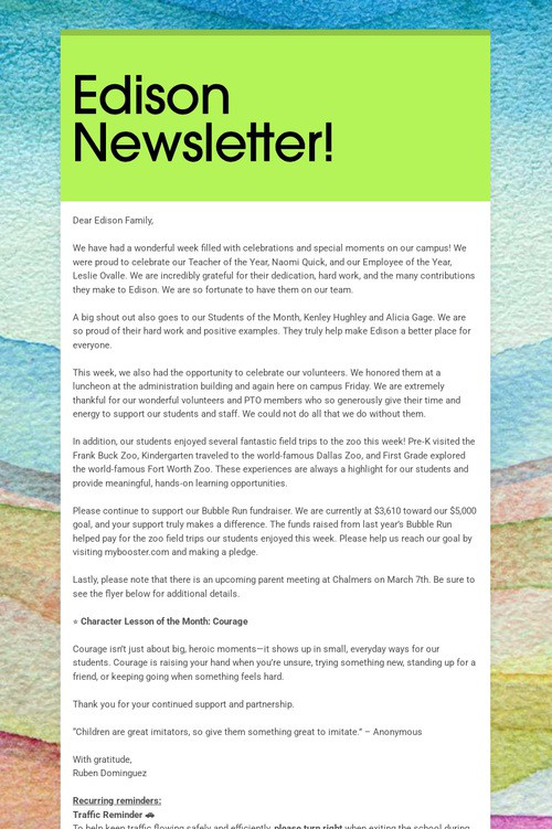 Edison Newsletter!