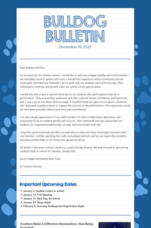 BULLDOG BULLETIN