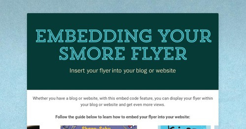 Embedding Your Smore Flyer | Smore Newsletters For Education