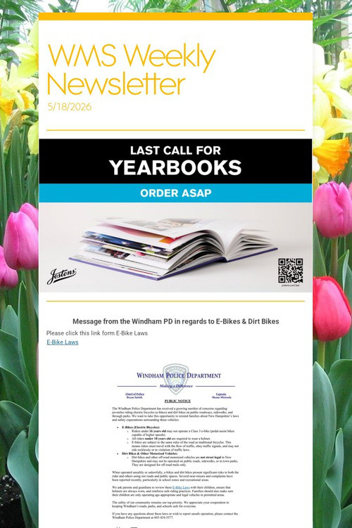 WMS Weekly Newsletter
