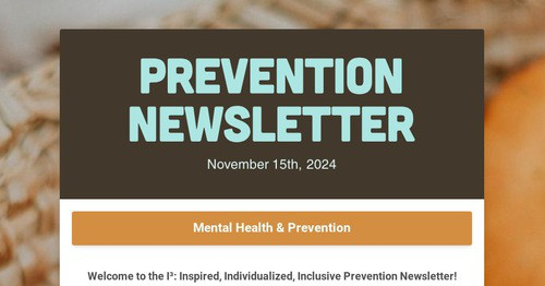 Prevention Newsletter