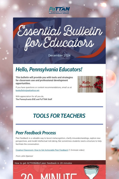 Essential Bulletin for Educators