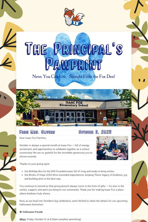 The Principal's Pawprint