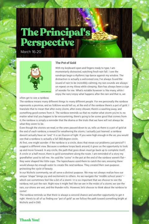 The Principal's Perspective