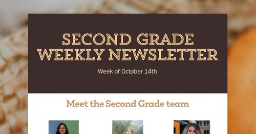 Second Grade Weekly Newsletter