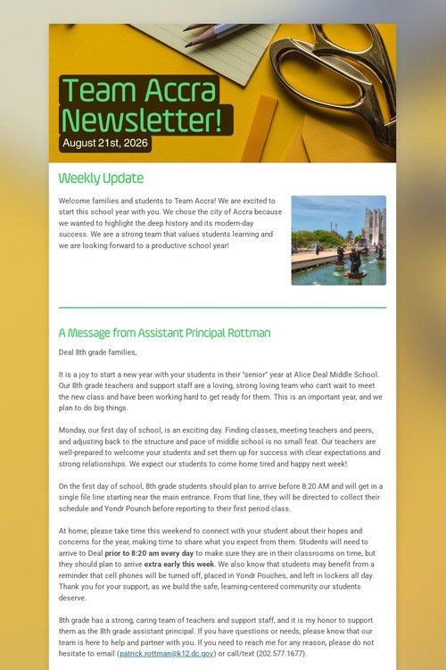 Team Accra Newsletter!