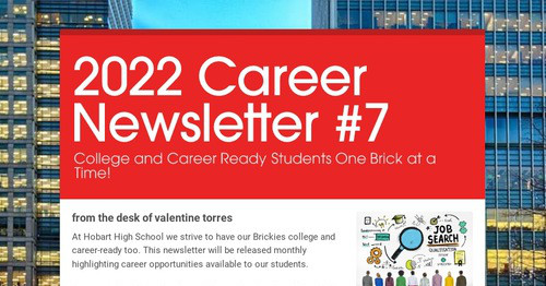 2022 Career Newsletter #7