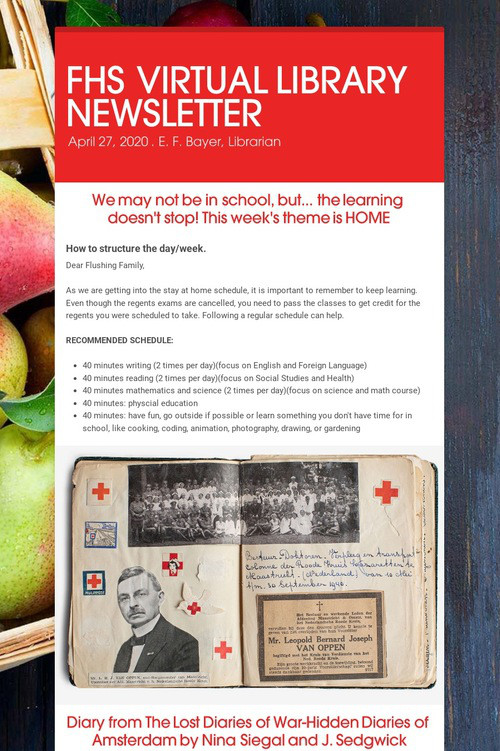 FHS VIRTUAL LIBRARY NEWSLETTER