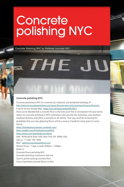 Concrete polishing NYC