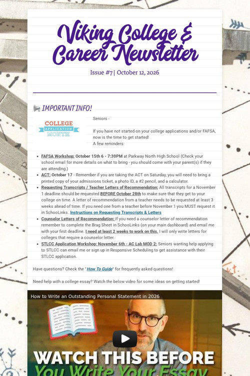 Viking College & Career Newsletter