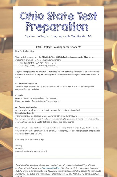 Ohio State Test Preparation