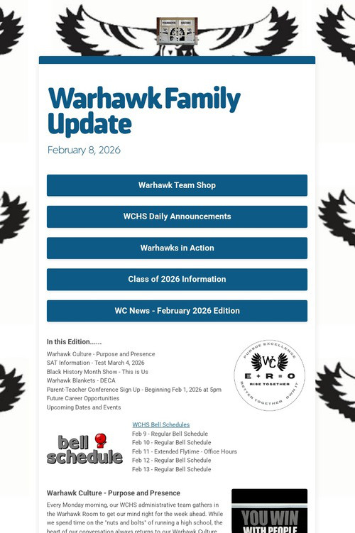 Warhawk Family Update