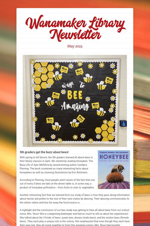Wanamaker Library Newsletter
