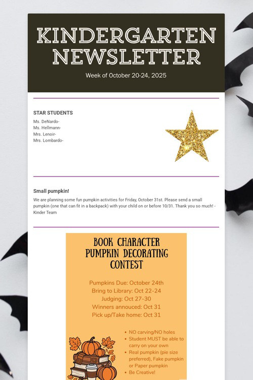 Kindergarten Newsletter
