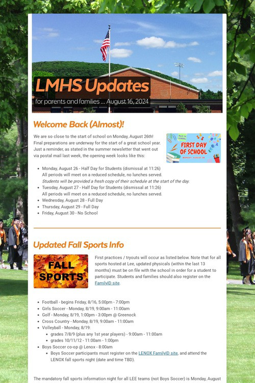 LMHS Updates