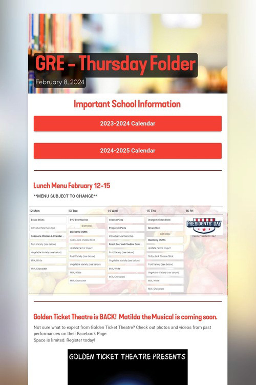 GRE - Thursday Folder