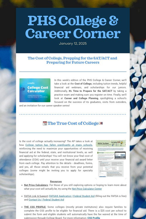 PHS College & Career Corner