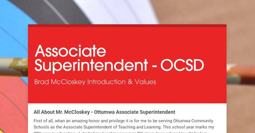 New Associate Superintendent - OCSD