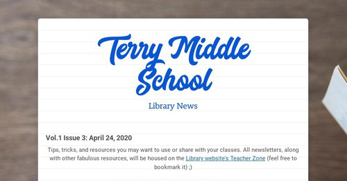 Terry Middle School | Smore Newsletters