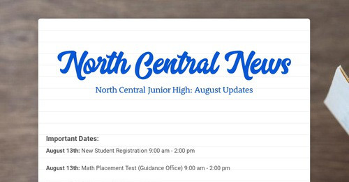 North Central News | Smore Newsletters