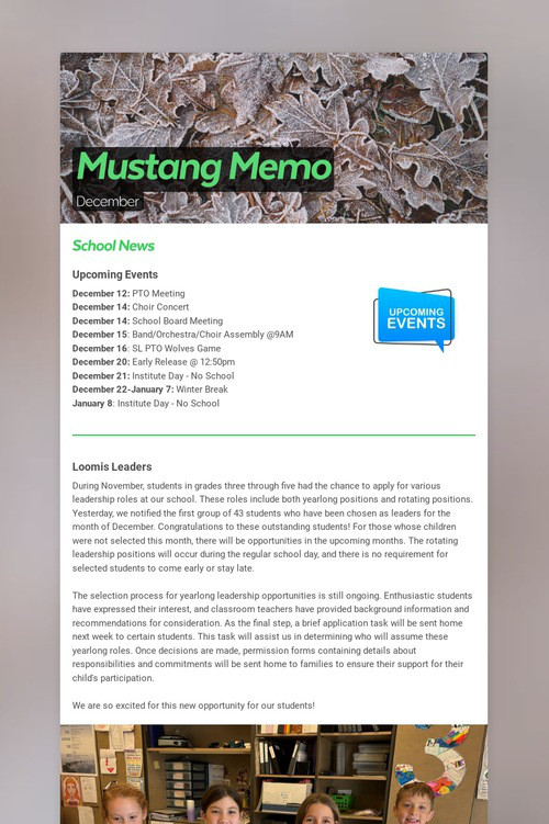 Mustang Memo