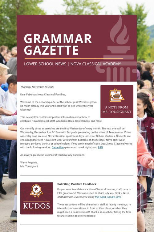 GRAMMAR GAZETTE
