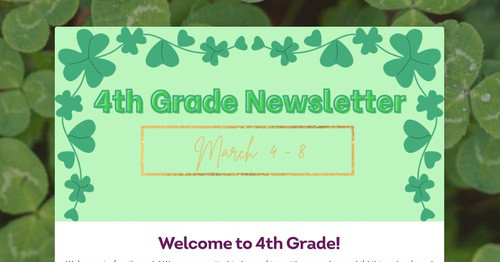 Fourth Grade Weekly Update