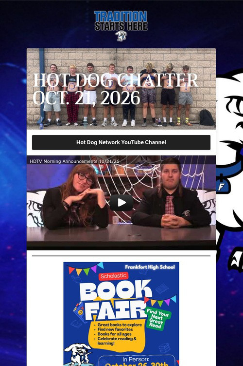 HOT DOG CHATTER OCT. 21, 2026