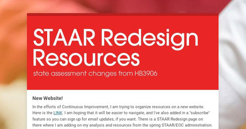 STAAR Redesign Resources
