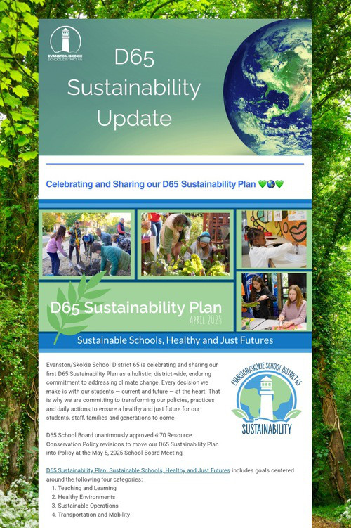 D65 Sustainability Plan: May 6 2025