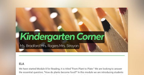 Kindergarten Corner
