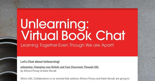 Unlearning: Virtual Book Chat | Smore Newsletters for Education