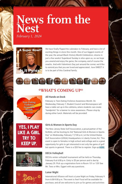 News from the Nest