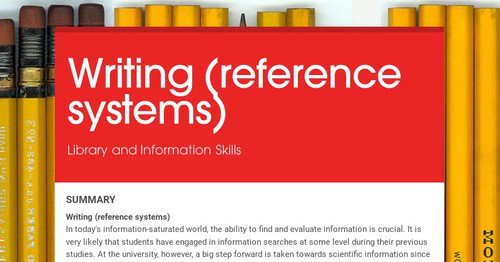 Writing (reference systems)