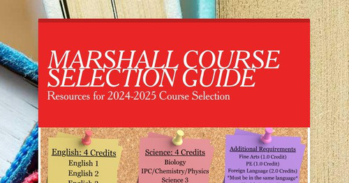 MARSHALL COURSE SELECTION GUIDE