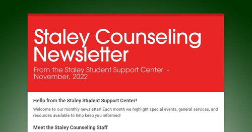Staley Counseling Newsletter