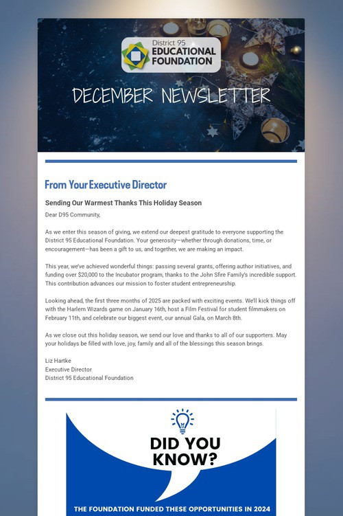 December Newsletter