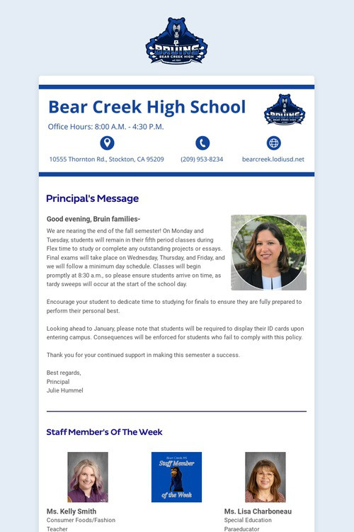 12/15/2024 BCHS Weekly Newsletter