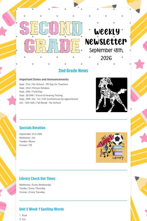 Weekly Newsletter 9/18