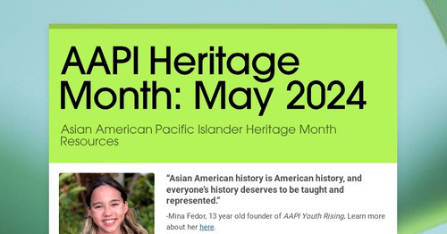 AAPI Heritage Month: May 2024