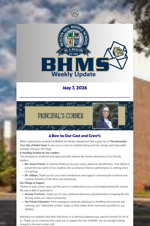 BHMS Weekly Update