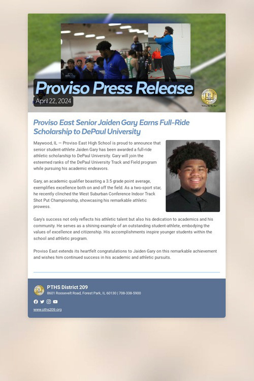 Proviso Press Release