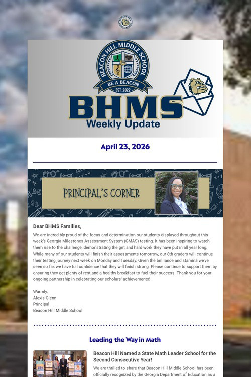 BHMS Weekly Update