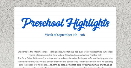Preschool Highlights